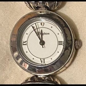 VINTAGE Brighton Pasadena silver plated Watch w Japan movements Retro # D